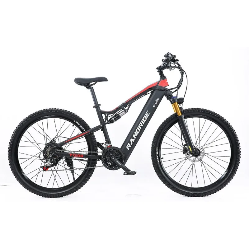 RANDRIDE 27.5 inch Electric Mountain Bike Double Shock Absorbers